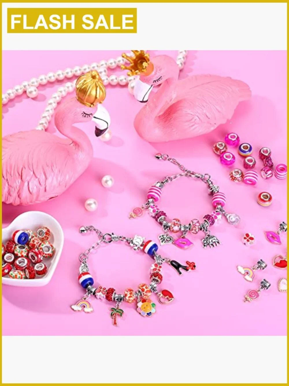 150 Pc Charm Bracelet Making Kit for Girls Unicorn Mermaid DIY Jewelry Craft